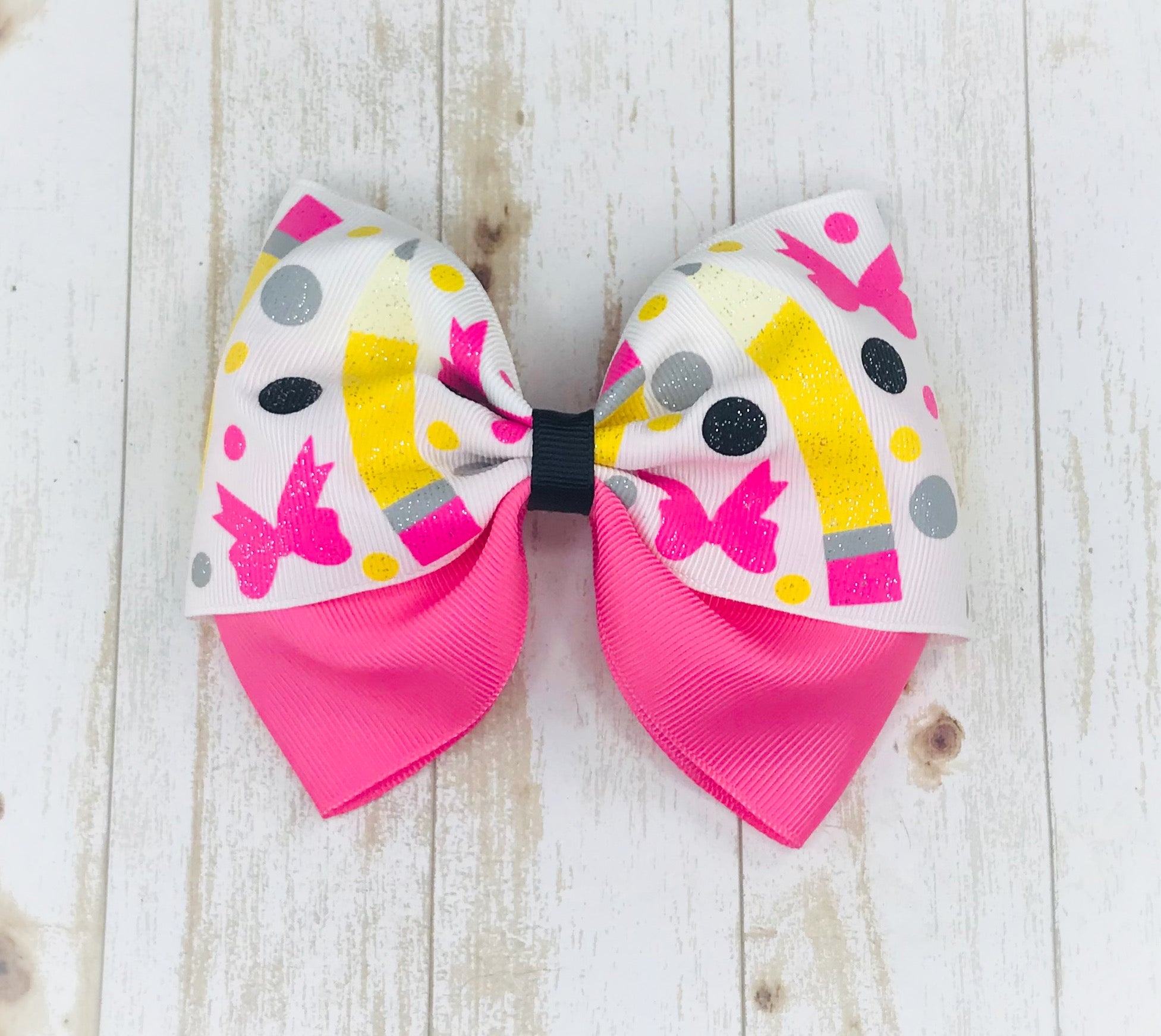 Back to school Peek-a-boo Bow