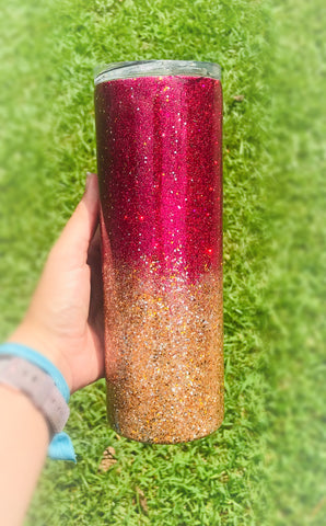 Wine and Gold Ombré Tumbler