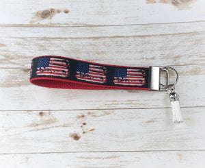 American Flag Key Fob