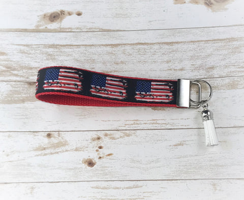 American Flag Key Fob