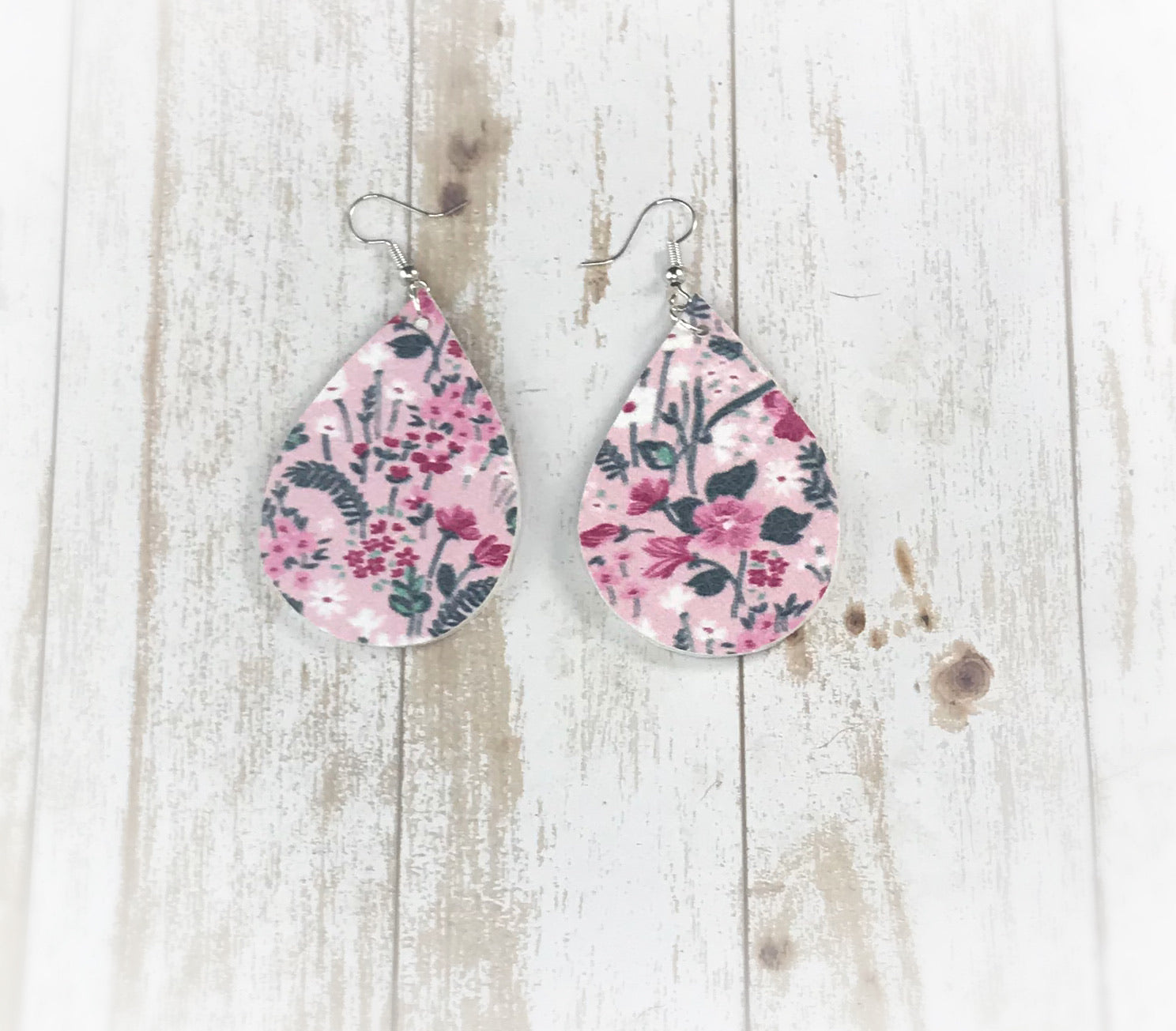 Pink Floral Earrings